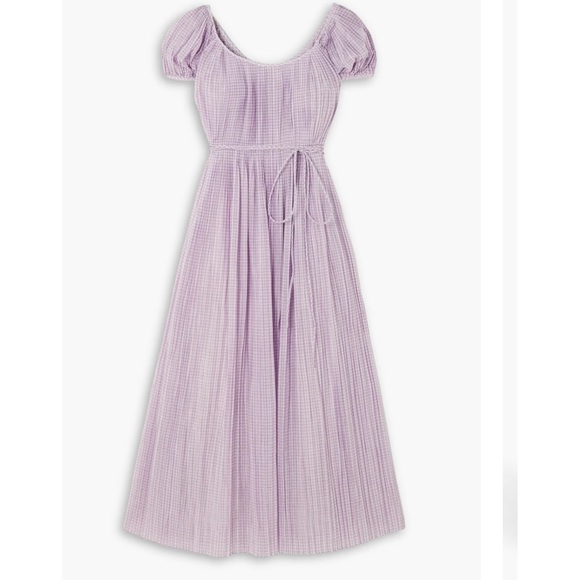 Tory Burch Dresses & Skirts - Tory Burch Lavender Checkered Cotton And Silk Dress NWT